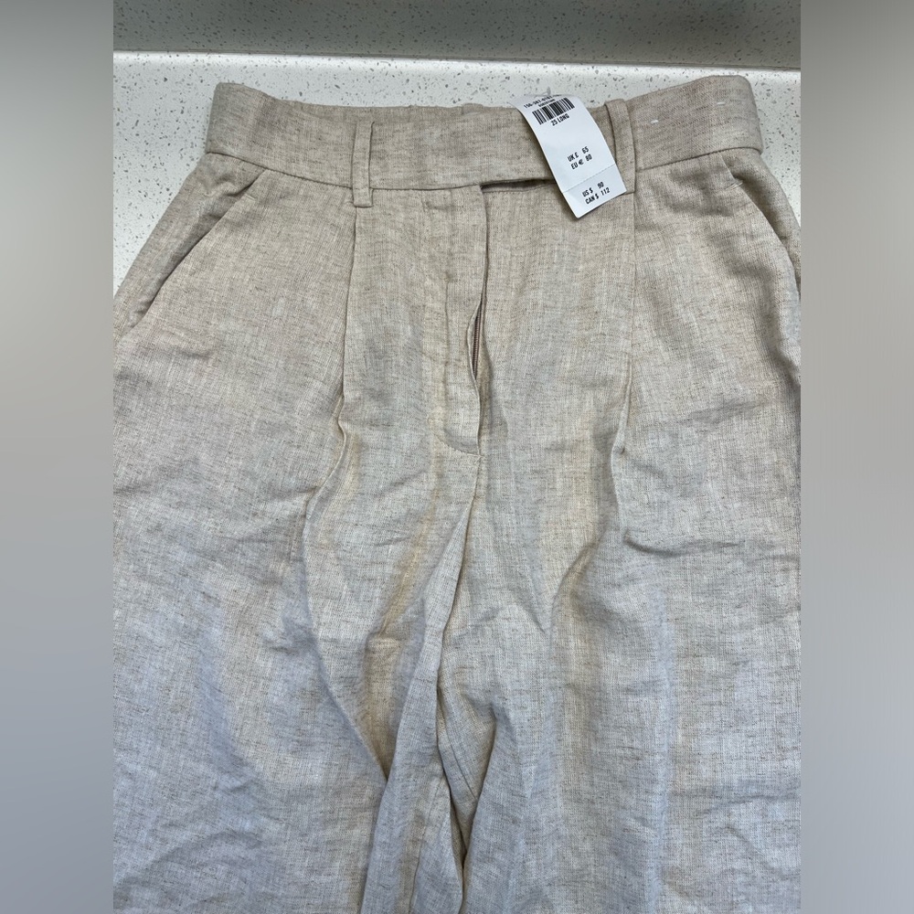 Abercrombie  and Fitch Sloan wide leg trouser - size 25L - taupe